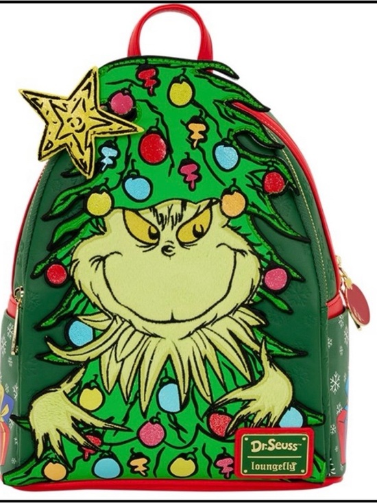 Dr. Seuss Handbags - NWT Loungefly Dr. Seuss HowGrinch Stole Christmas! Tree Light-Up Mini Backpack.